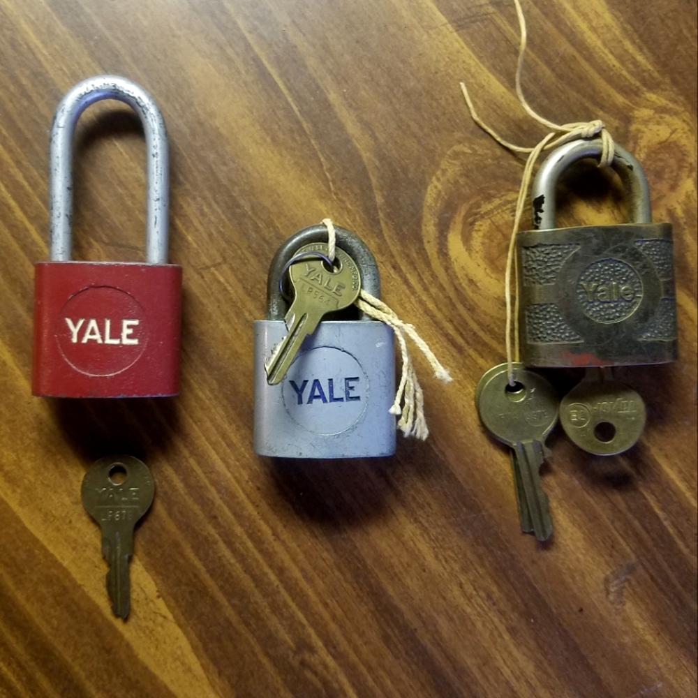 Vintage Antique Yale Padlocks